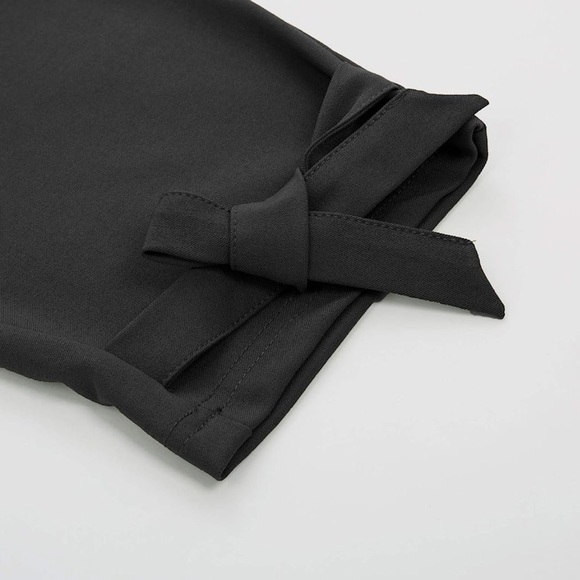 Grace Karin High Waist Black Pencil Pants with Bow-Knot Pockets for Work - Picture 5 of 8